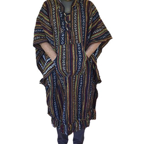 Men s Hippie Poncho Handwoven Ponchos Himalayan Handmades