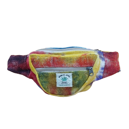 Handcrafted Dyed Hemp Fanny Pack